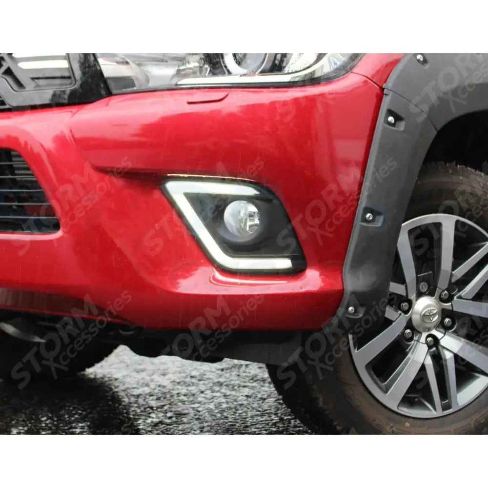 Toyota Hilux Mk8 2016 On - Stx Fog Light Covers With Led's - Pair