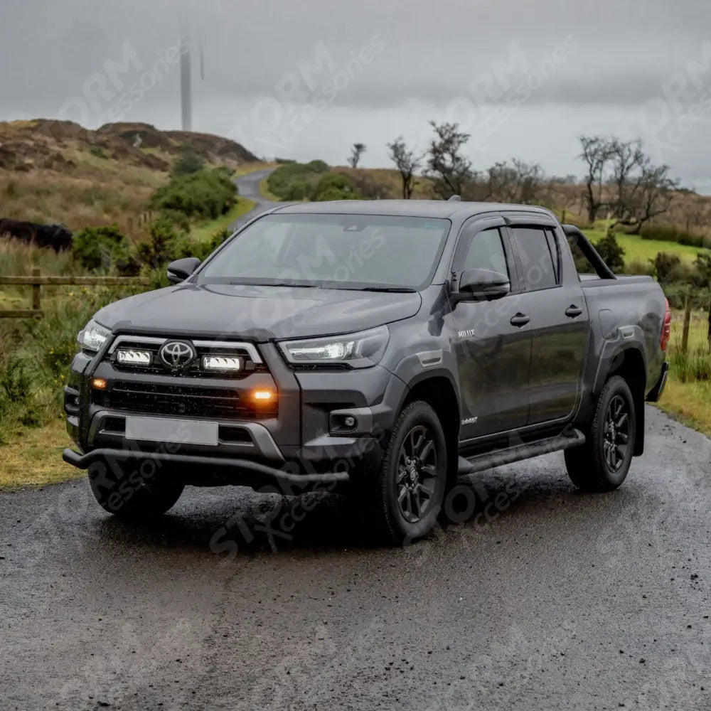 Toyota Hilux Mk8 2016 On Stx Powder Coated Spoiler Bar - 70mm - Black