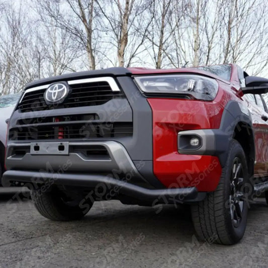 Toyota Hilux Mk8 2016 On Stx Powder Coated Spoiler Bar - 70mm - Black