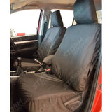 Toyota Hilux Mk8 & Mk9 Invincible 2016 On - Front Seat Covers - Black