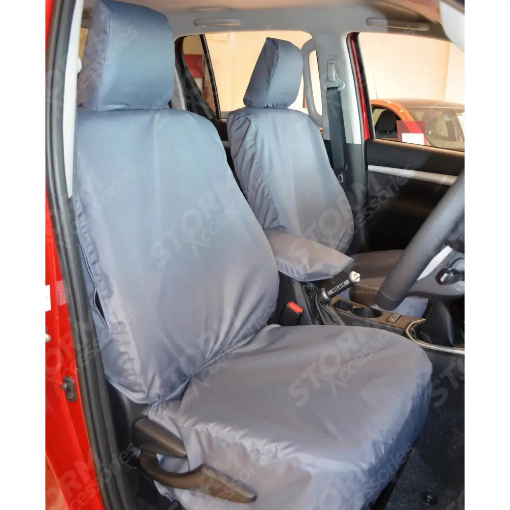 Toyota Hilux Mk8 & Mk9 Invincible 2016 On - Front Seat Covers - Grey