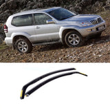 Toyota Landcruiser 120 - 2003 On - 3dr - Stx Wind Deflectors - 2 Pcs Set - Dark Smoke - W142