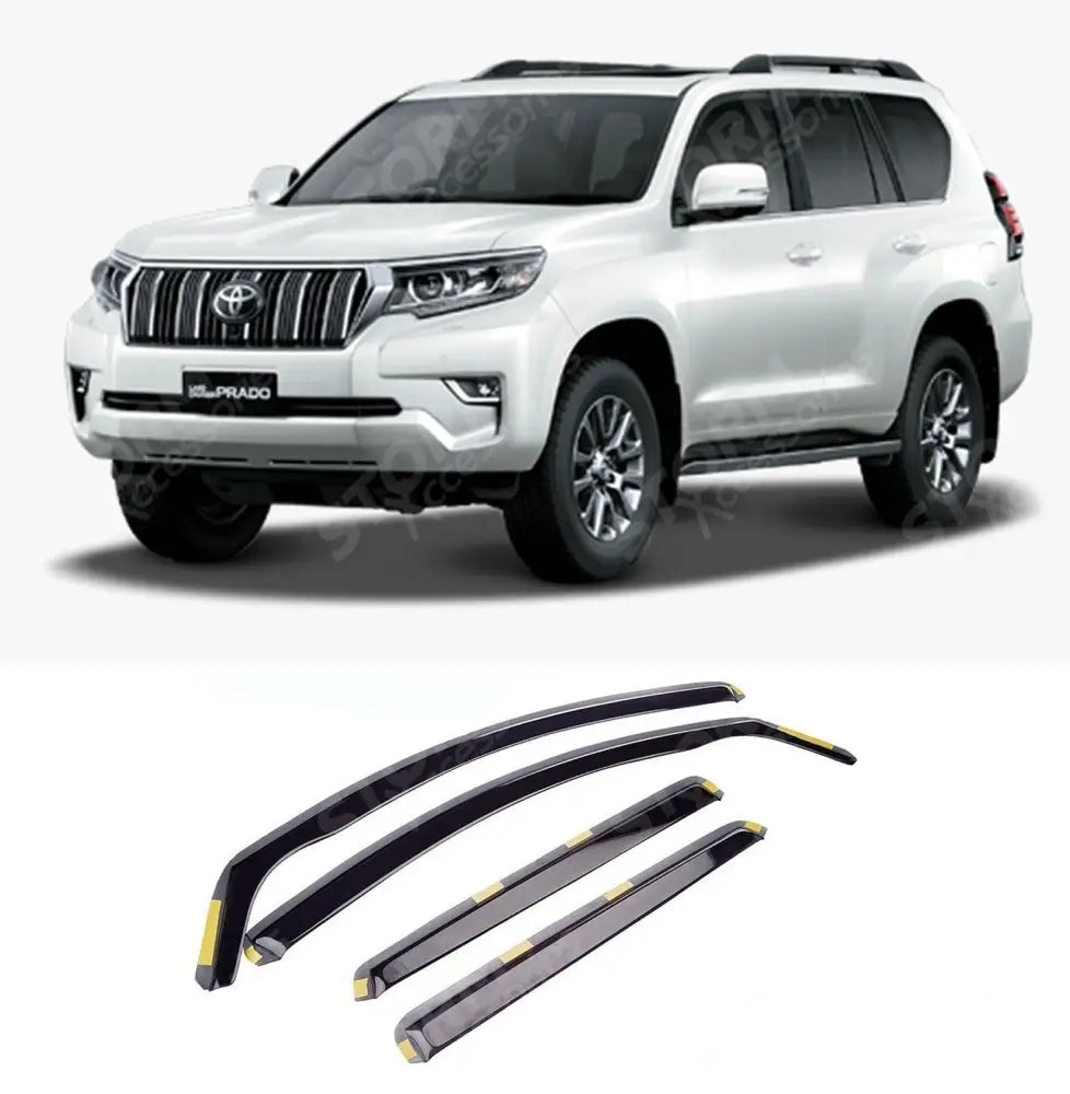 Toyota Landcruiser 150 - 5 Door - 2009 On - Stx Internal Wind Deflectors 4 Pcs Set - W145