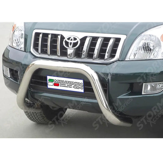 Toyota Landcruiser Lc120 2003-2009 Misutonida Ec Approved Front Bar - 76mm - Stainless Finish