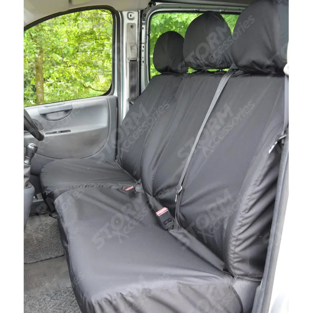 Toyota Proace 2013-2016 Driver And Front Double Passenger Seat Covers - Black