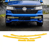 Transporter Front Bumper Lower 5pcs Grille Trim Inserts Choose Colour For Vw T6.1 2019 - 2024 Yellow