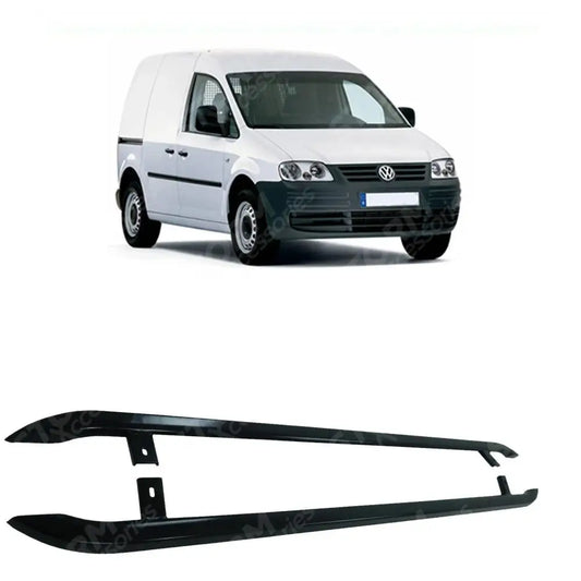 Trapezoid Side Bars in Gloss Black For VW Caddy SWB 2004-2020