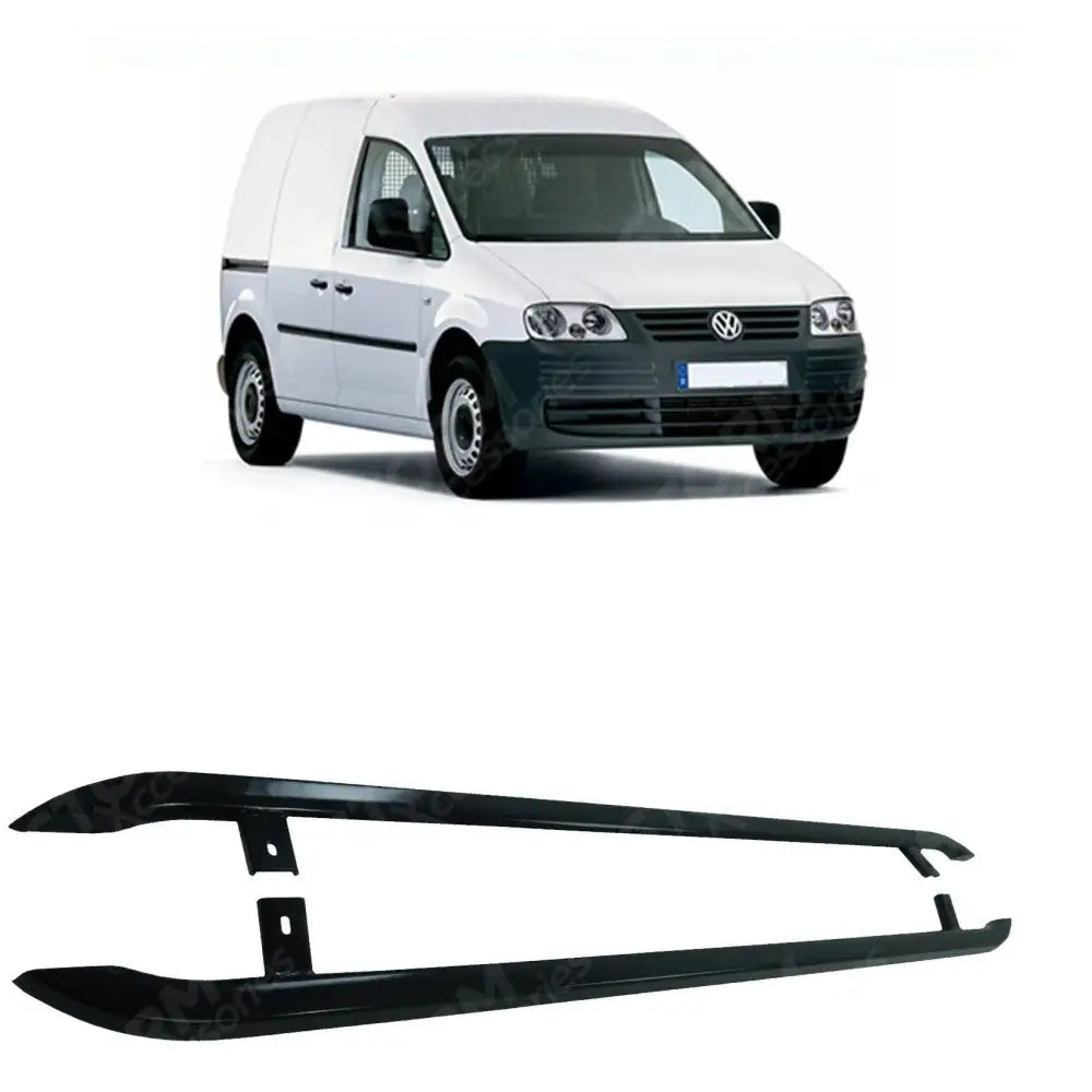 Trapezoid Side Bars in Gloss Black For VW Caddy SWB 2004-2020