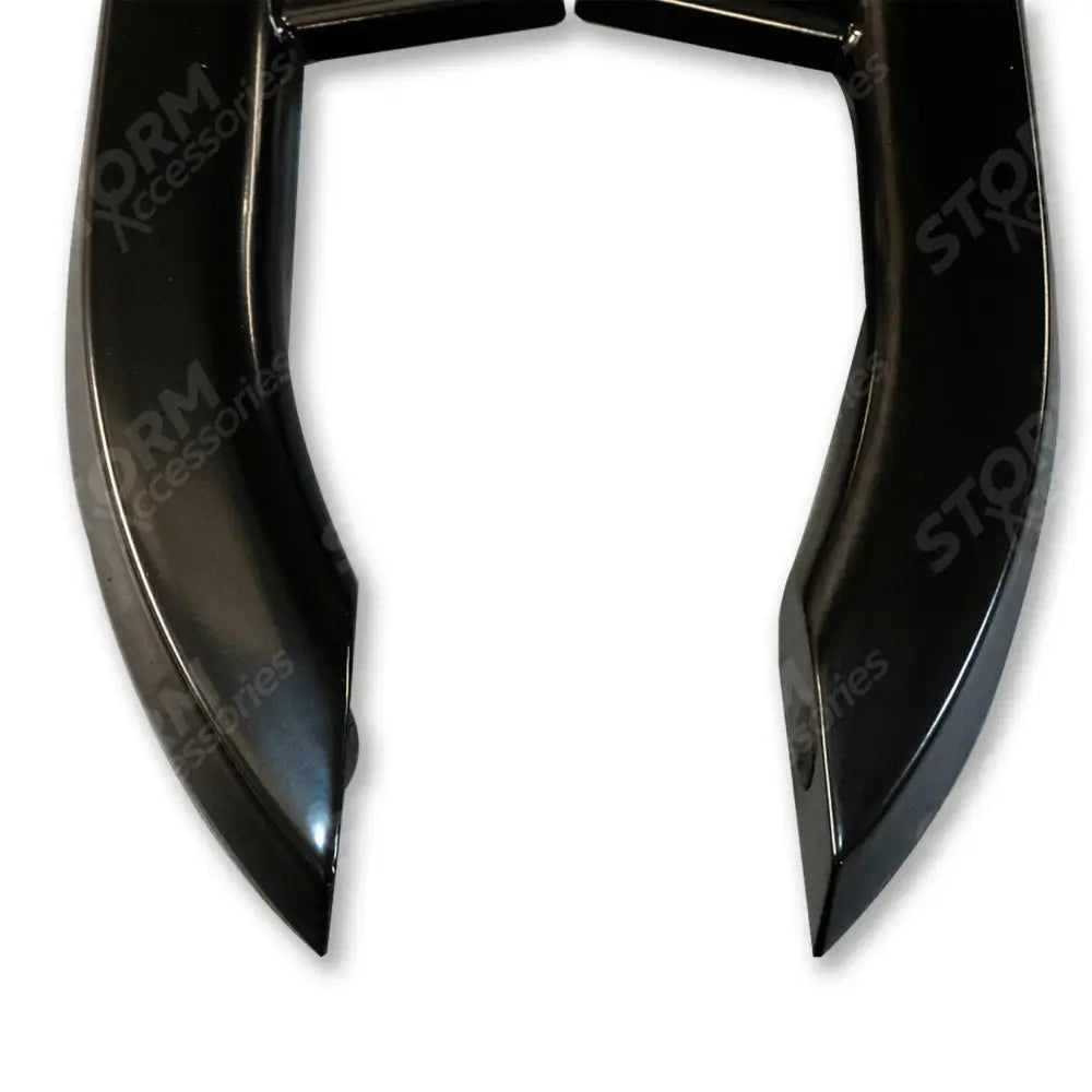 Trapezoid Side Bars In Gloss Black For Vw Transporter T5 & T6 Lwb 2003-2023