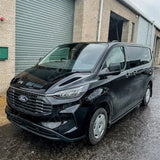 Trapezoid Side Bars In Matt Black For Ford Transit Custom MK2 SWB 2024 On