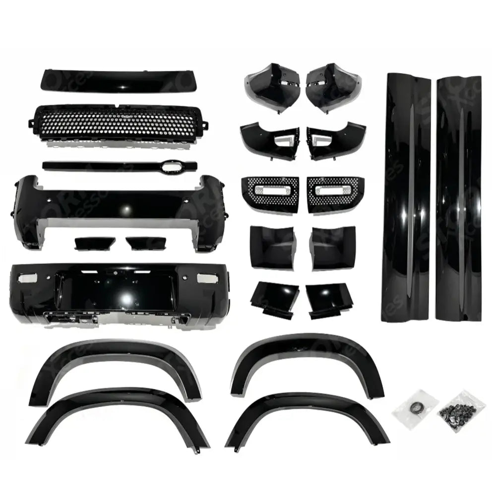 Upgrade Kit For Land Rover Defender L663 90 Gloss Black Full