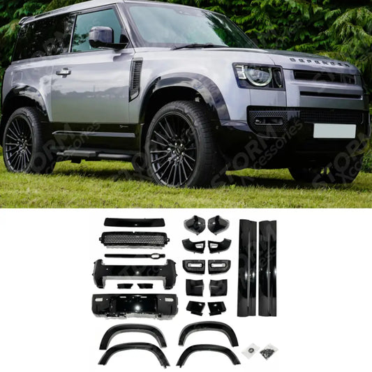 Upgrade Kit For Land Rover Defender L663 90 Gloss Black Full
