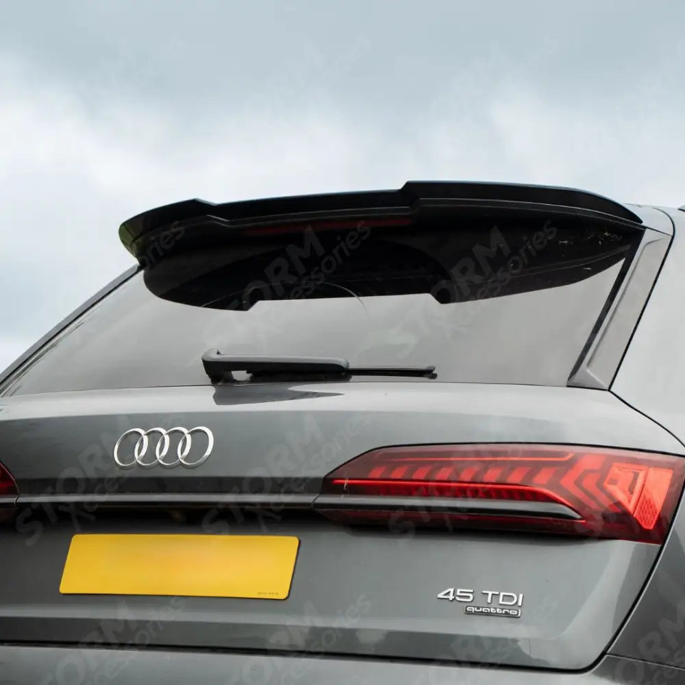 Upper Rear Spoiler In Gloss Black For Audi Q7 S-line 2016+