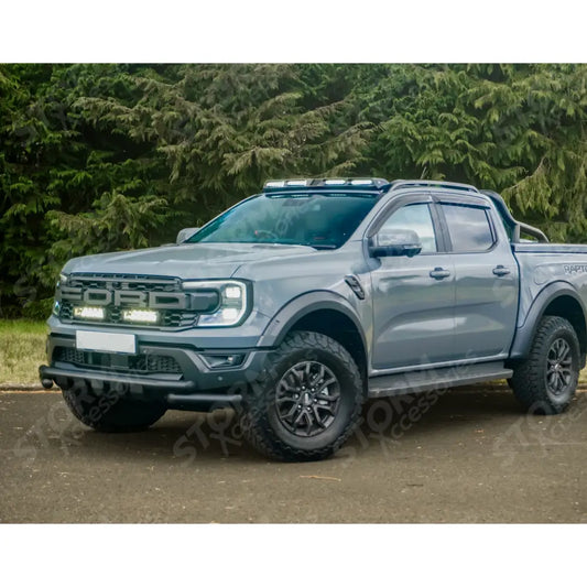 V2 Black Powder Coat Front Spoiler Bar For Ford Ranger Raptor 2023 On