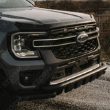 V2 Black Powder Coat Front Spoiler Bar For Ford Ranger T9 2023 On Double Deck