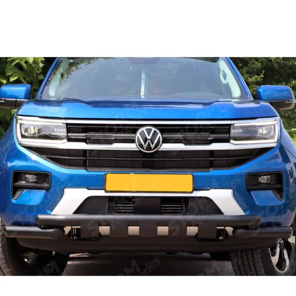V2 Black Powder Coat Front Spoiler Bar For Vw Amarok 2023 On