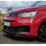 V2 Front Splitter Gloss Black For Vw Caddy 2021 On