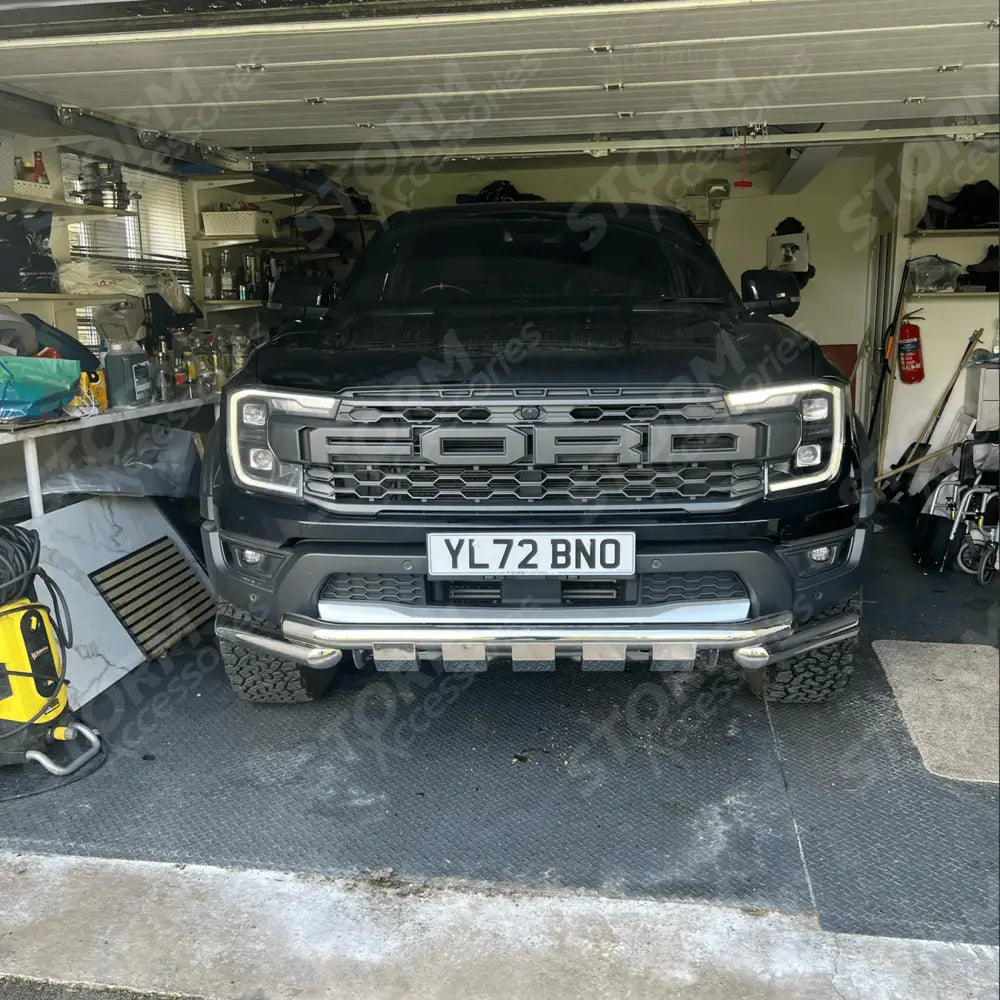 V2 Stainless Steel Front Spoiler Bar For Ford Ranger Raptor 2023 On