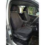 V6 Front Seat Covers In Black For VW Amarok Double Cab 2016 On