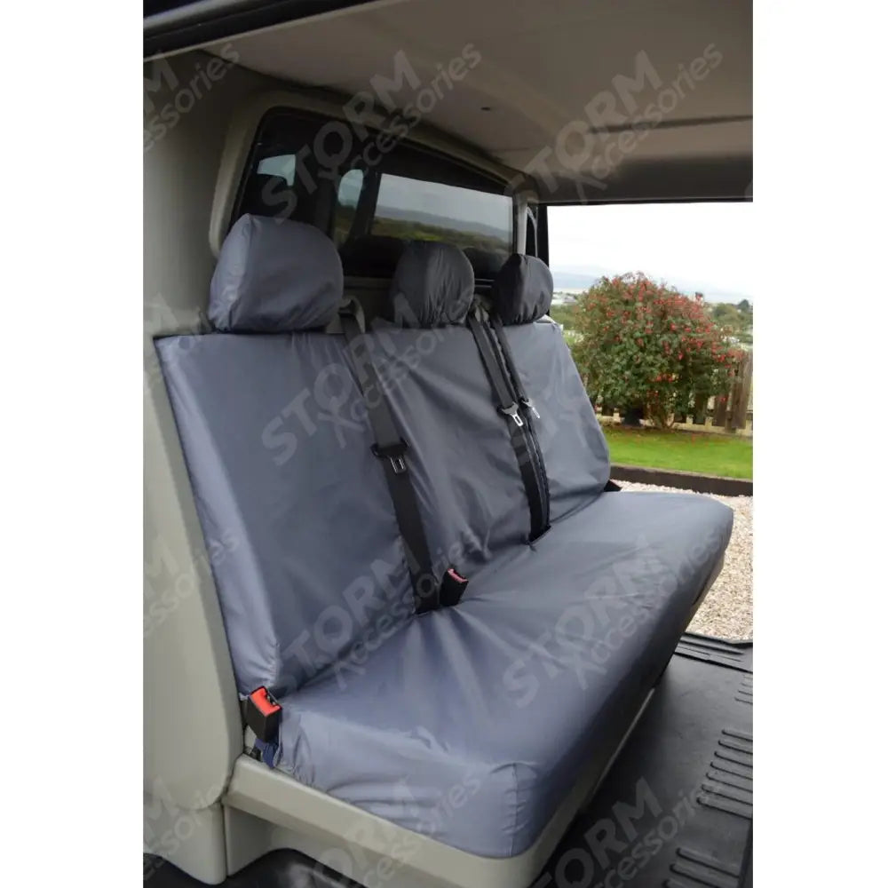 Vauxhall Vivaro 2001-2014 Crew Cab Rear Bench Seat Covers - Grey