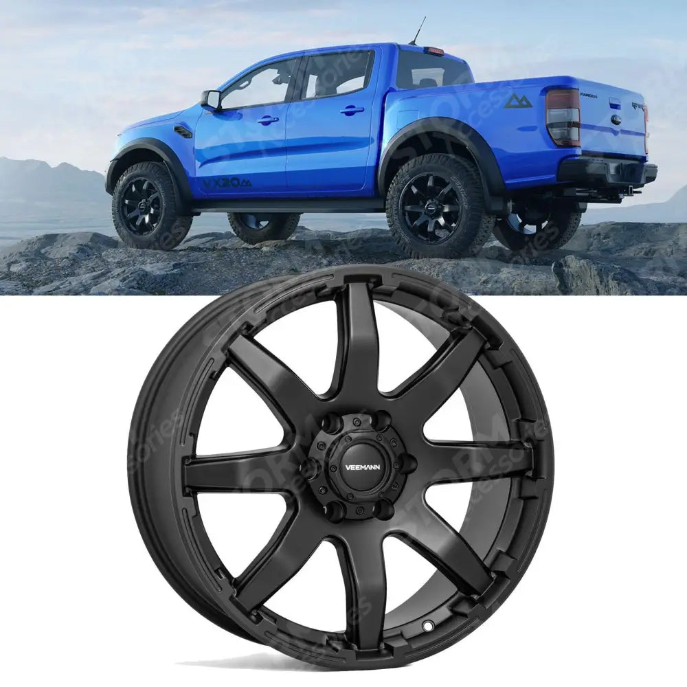 Veemann Vx20 20 Inch Alloy Matte Black Deep Concave - 6x139.7 Et12