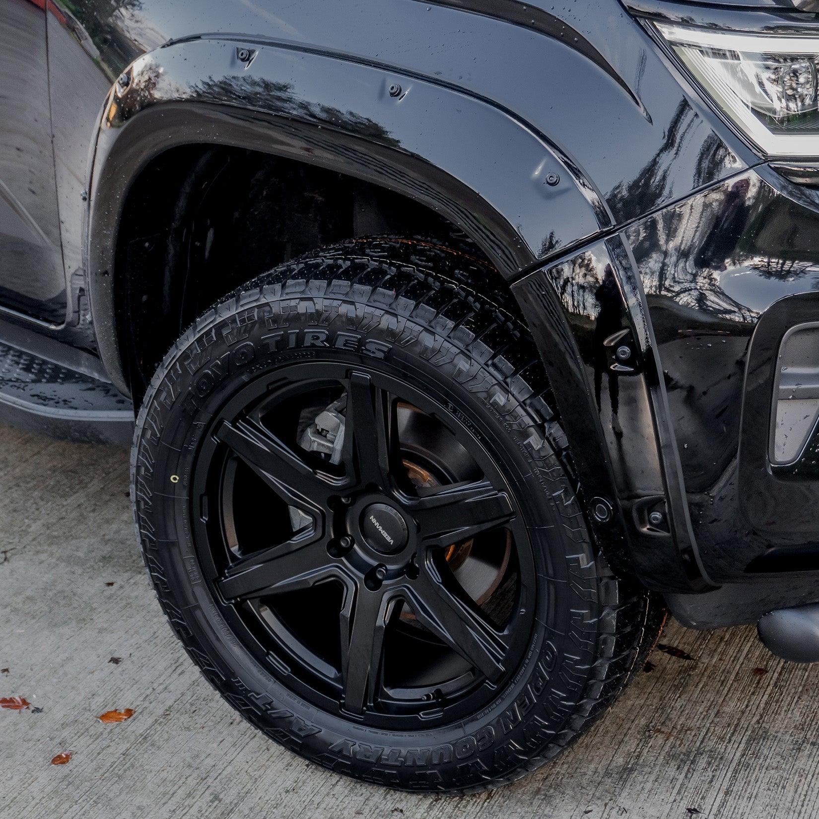 VOLKSWAGEN AMAROK 2023 ON DOUBLE CAB EGR WHEEL ARCH KIT BOLT LOOK GLOSS BLACK FINISH - 6 PCS - Storm Xccessories