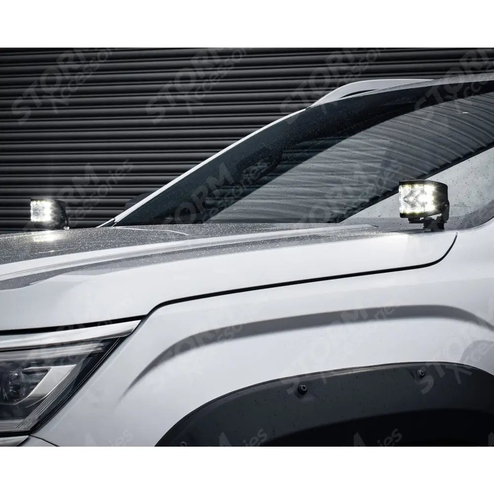 Volkswagen Amarok 2023+ Stealth LED Twin 4" Dark Force Bonnet Kit - 16,800 Lumens