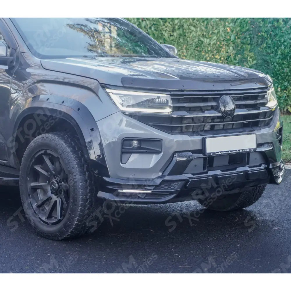 Volkswagen Amarok 2023+ Wide Trak Front Valance Splitter In Gloss Black