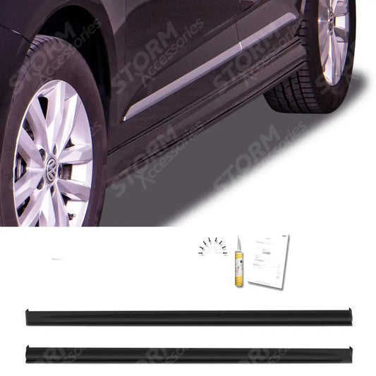 Volkswagen Caddy 2020 On - Side Skirt Splitters "Edition" - In Unpainted Black