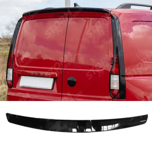 Volkswagen Caddy Mk5 2021+ Rear Spoiler Barn Door In Gloss Black