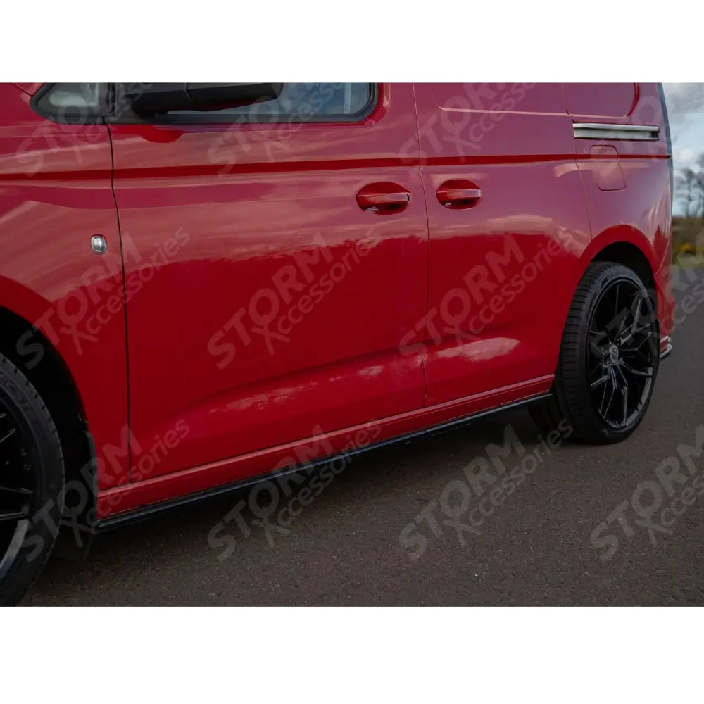 Volkswagen Caddy Mk5 2021+side Skirt Splitters Pair In Gloss Black