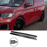 Volkswagen Caddy Mk5 2021+side Skirt Splitters Pair In Gloss Black