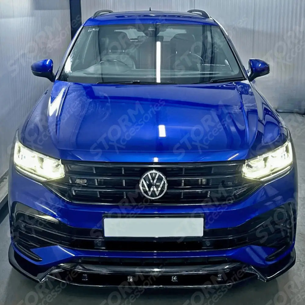Volkswagen Tiguan MK2 R / R-Line 2020+ Risper Front Splitter - Gloss Black