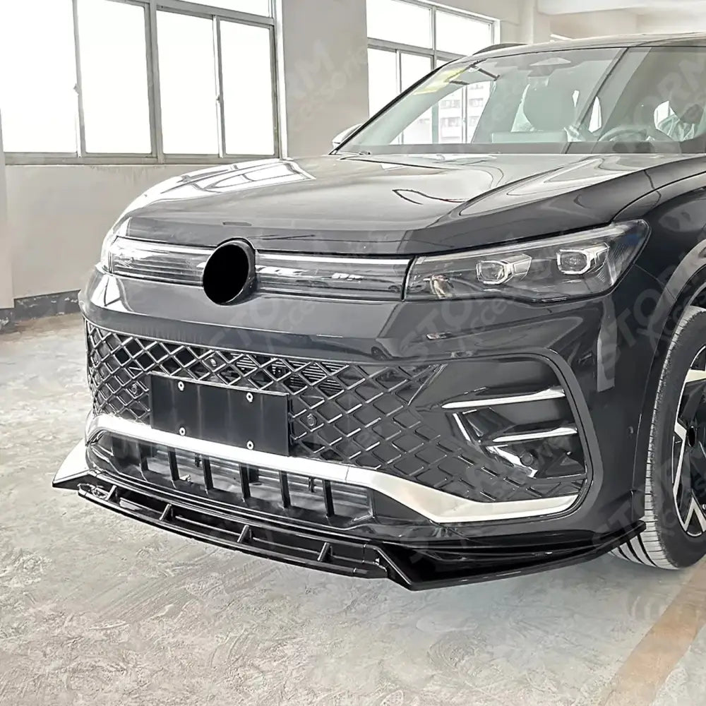 Volkswagen Tiguan MK3 2024+ R Line Front Splitter In Gloss Black