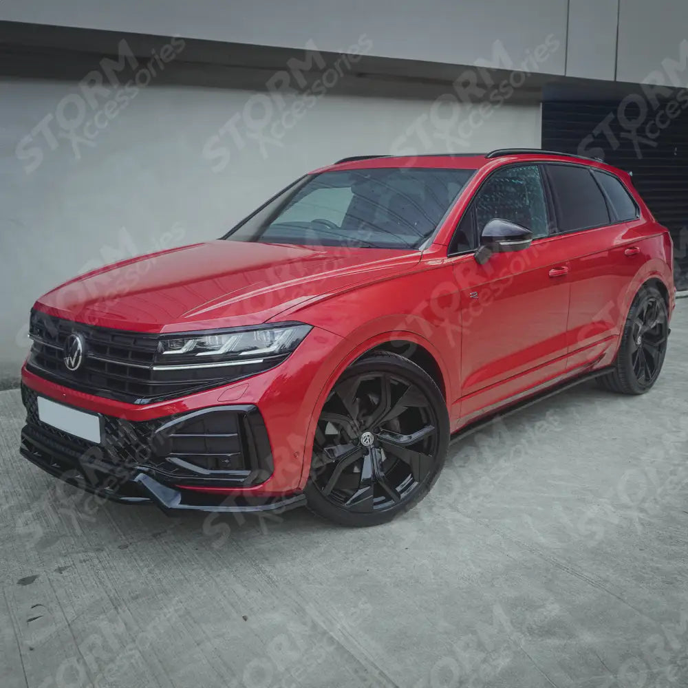 Volkswagen Touareg MK3 Facelift R Line 2023+ Front Splitter In Gloss Black