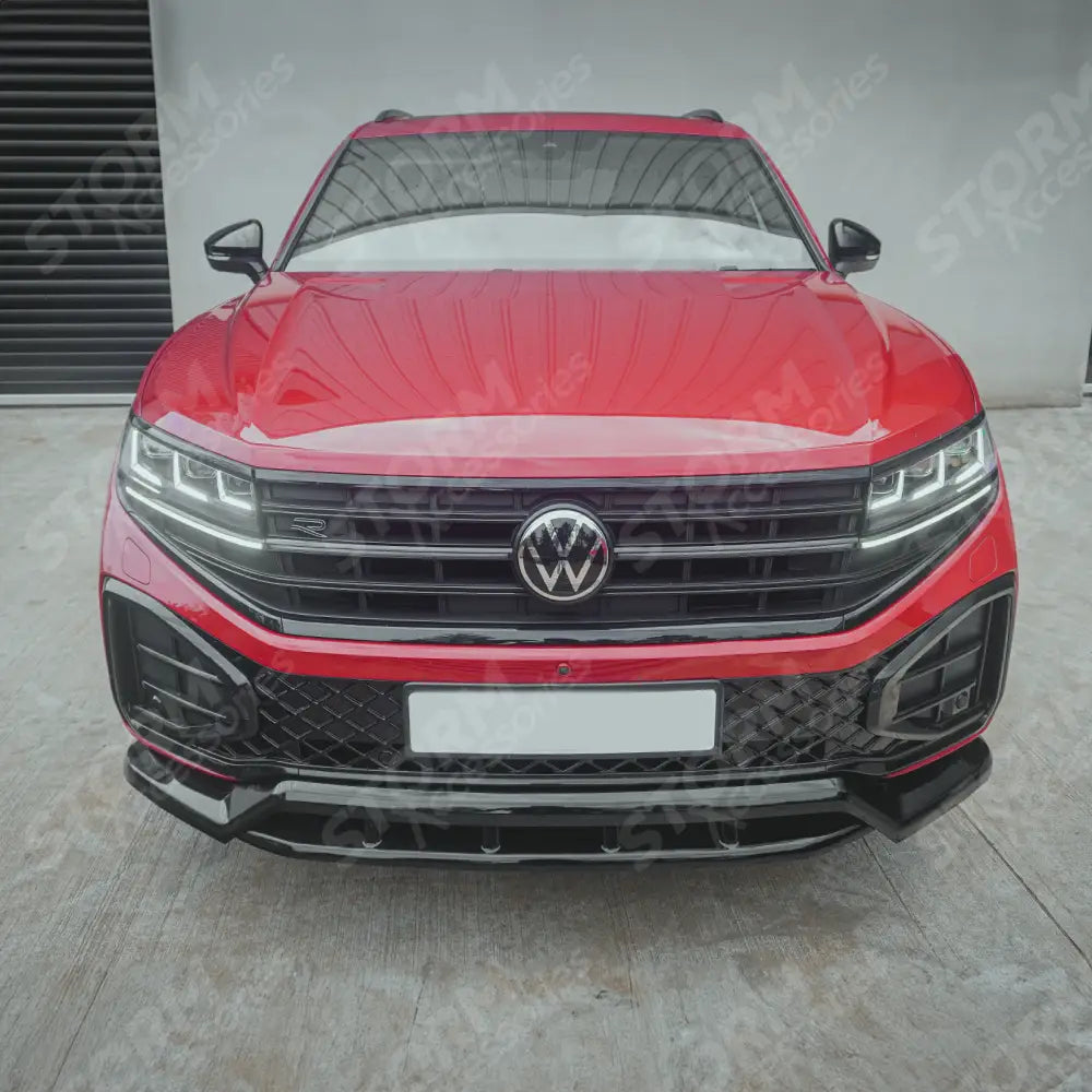 Volkswagen Touareg MK3 Facelift R Line 2023+ Front Splitter In Gloss Black