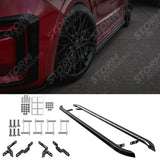 Volkswagen Transporter LWB T7 2025 on Trapezoid Side Bars In Gloss Black