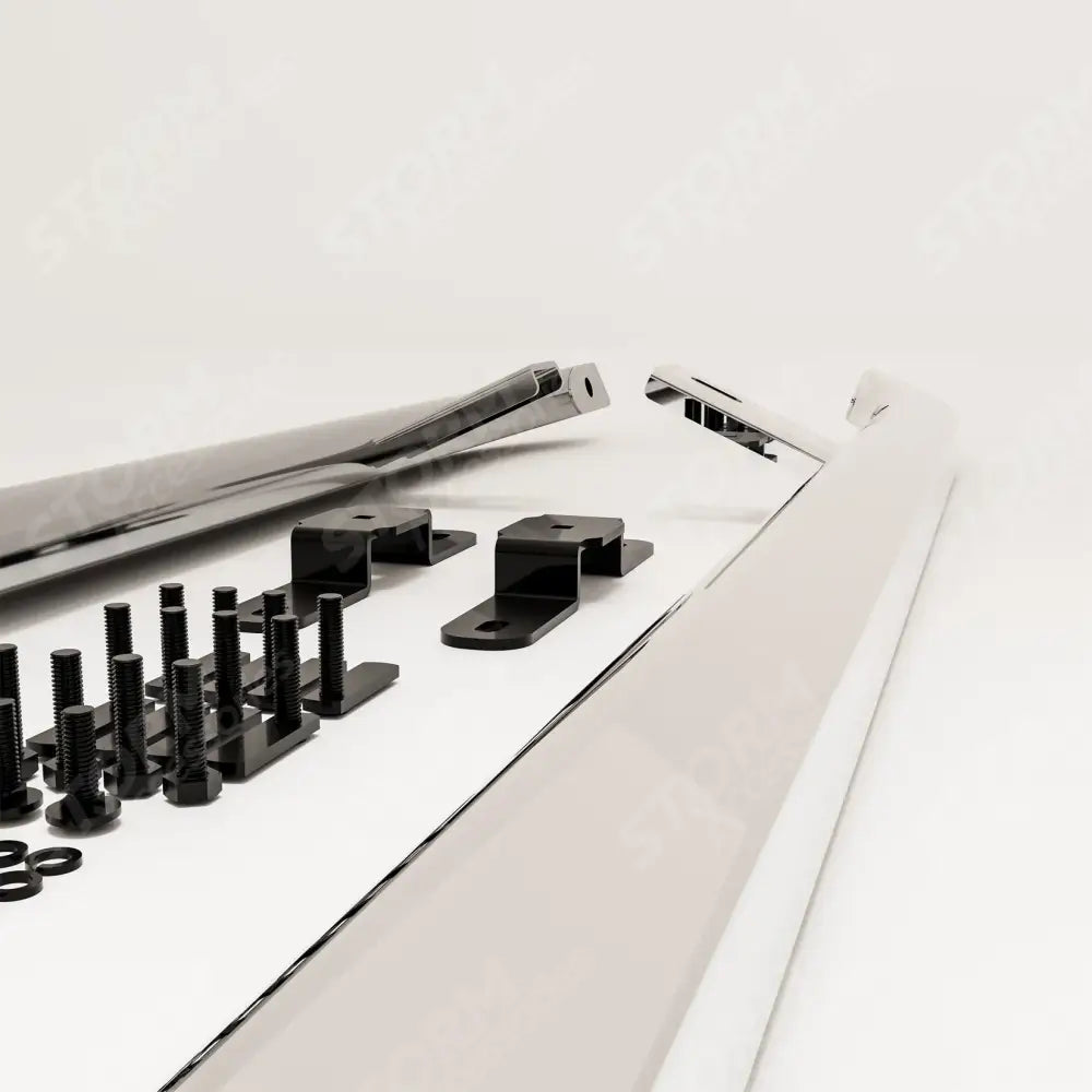 Volkswagen Transporter LWB T7 2025 On Trapezoid Side Bars In Stainless Steel