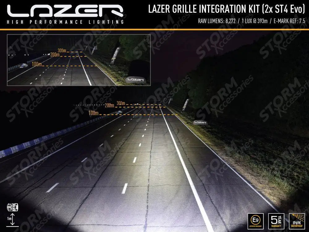 Volkswagen Transporter T6.1 2019 - 2024 - Lazer Light Grill Mount Kit - St-4 Evolution