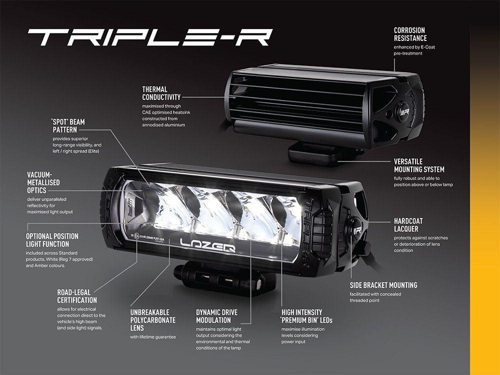 Volkswagen Transporter T6.1 2019 On - Lazer Light Grill Mount Kit - Triple-r 750 Standard