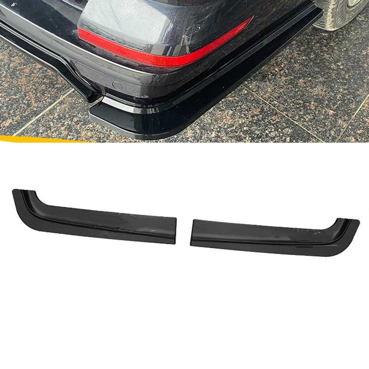 Volkswagen Transporter T6 2015-2019 Rear Bumper Splitters In Gloss Black - Storm Xccessories