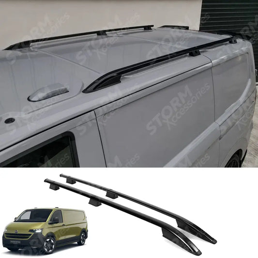 Volkswagen Transporter T7 2024+ LWB Sport Style Roof Rails In Black