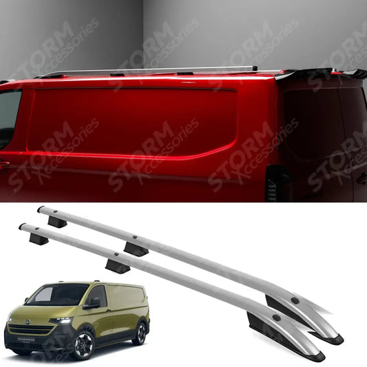 Volkswagen Transporter T7 2024+ LWB Sport Style Roof Rails In Silver