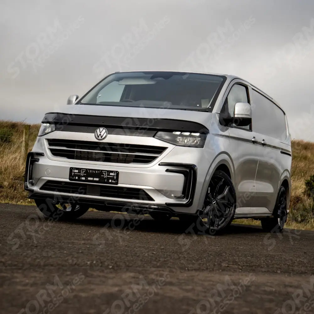 Volkswagen Transporter T7 2025 on Front Splitter Lip In Gloss Black