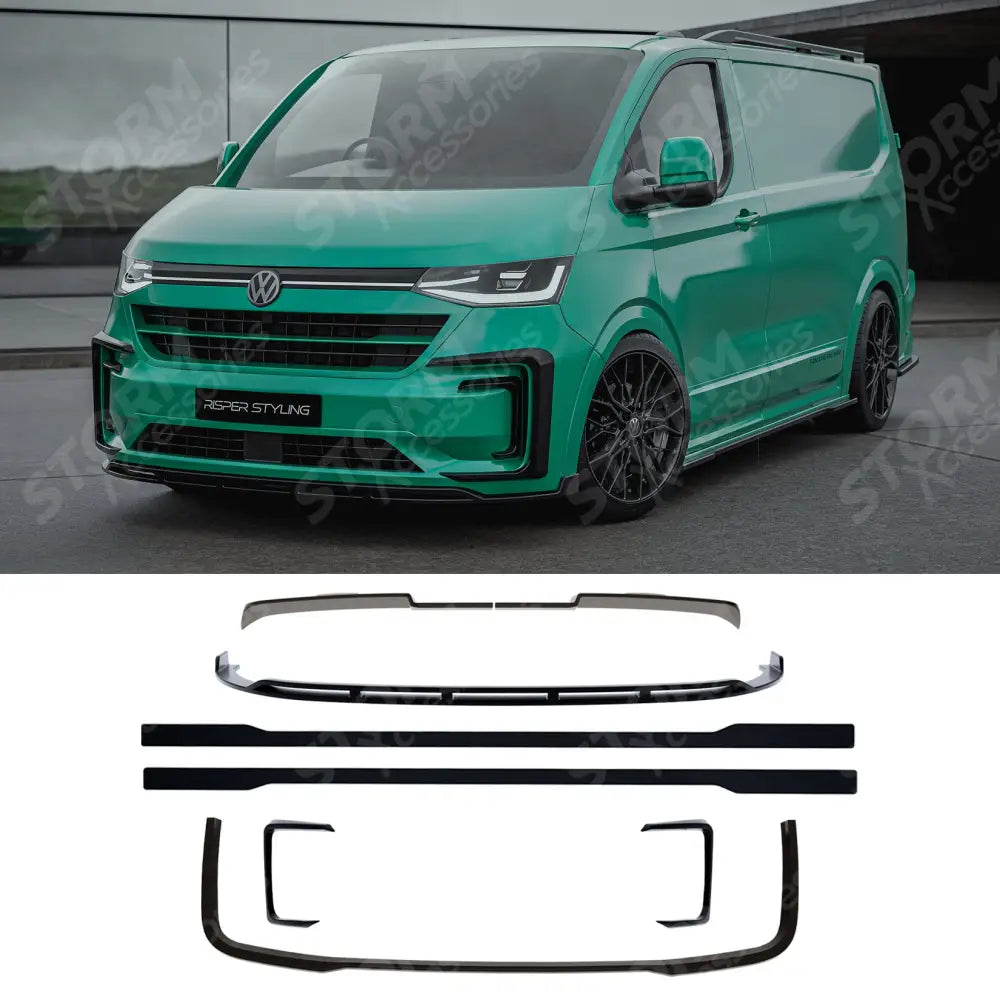 Volkswagen Transporter T7 LWB 2025 on V2 Premium Aero Kit In Gloss Black