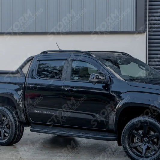 VW Amarok 2023 On Roof Rails In Black - Pair