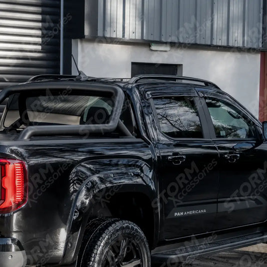 VW Amarok 2023 On Roof Rails In Black - Pair