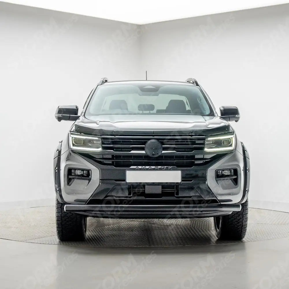 Vw Amarok 2023 On Single Deck Black Powder Coat Front Spoiler Bar