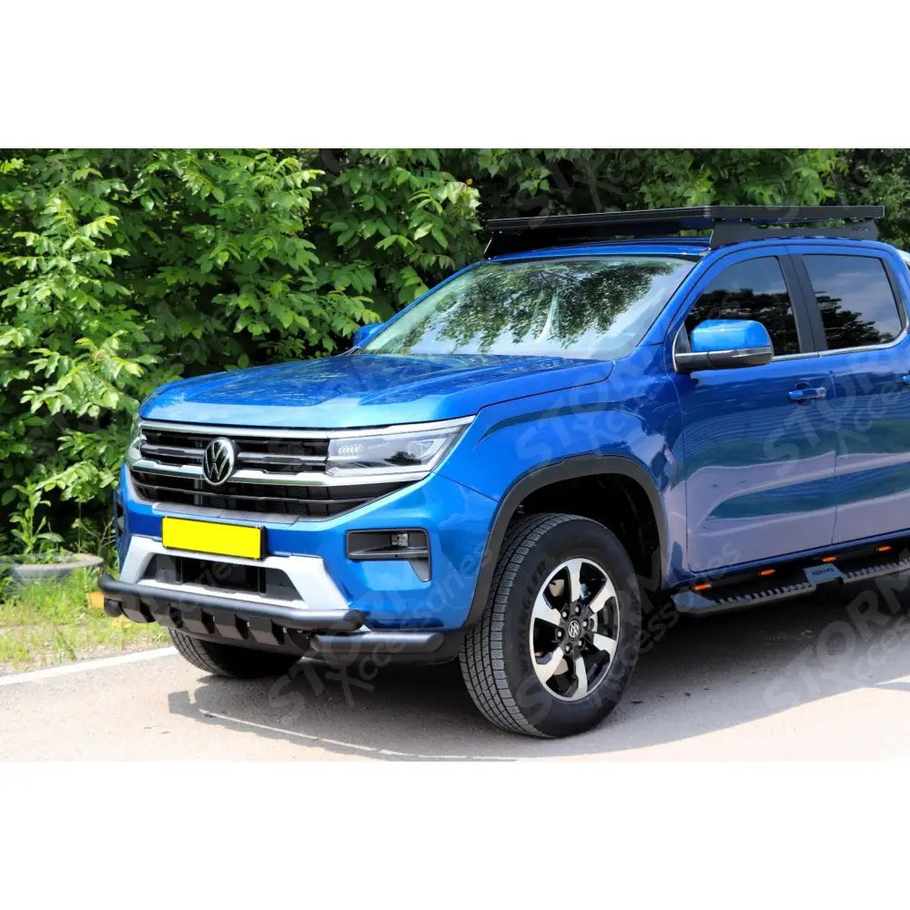 Vw Amarok 2023 On V2 Black Powder Coat Front Spoiler Bar