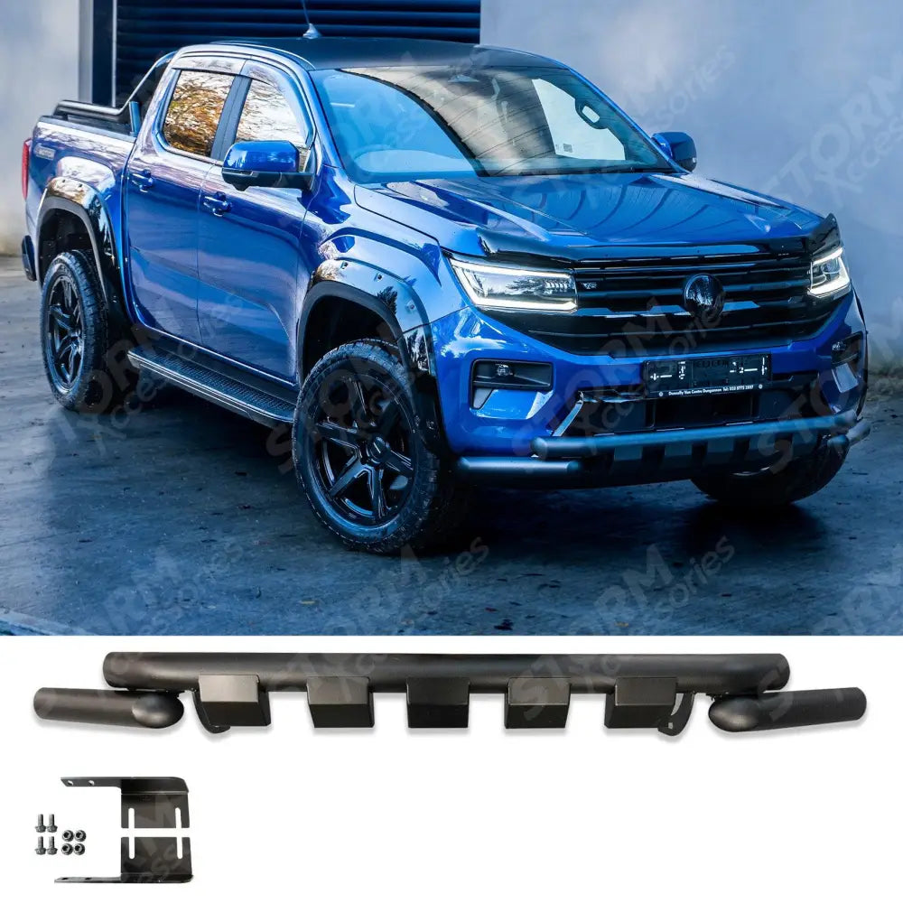 Vw Amarok 2023 On V2 Black Powder Coat Front Spoiler Bar